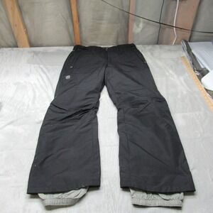 Convert Snow Pants Mens Medium Black Waterproof Winter Lined Rain Wind Ski 34x31